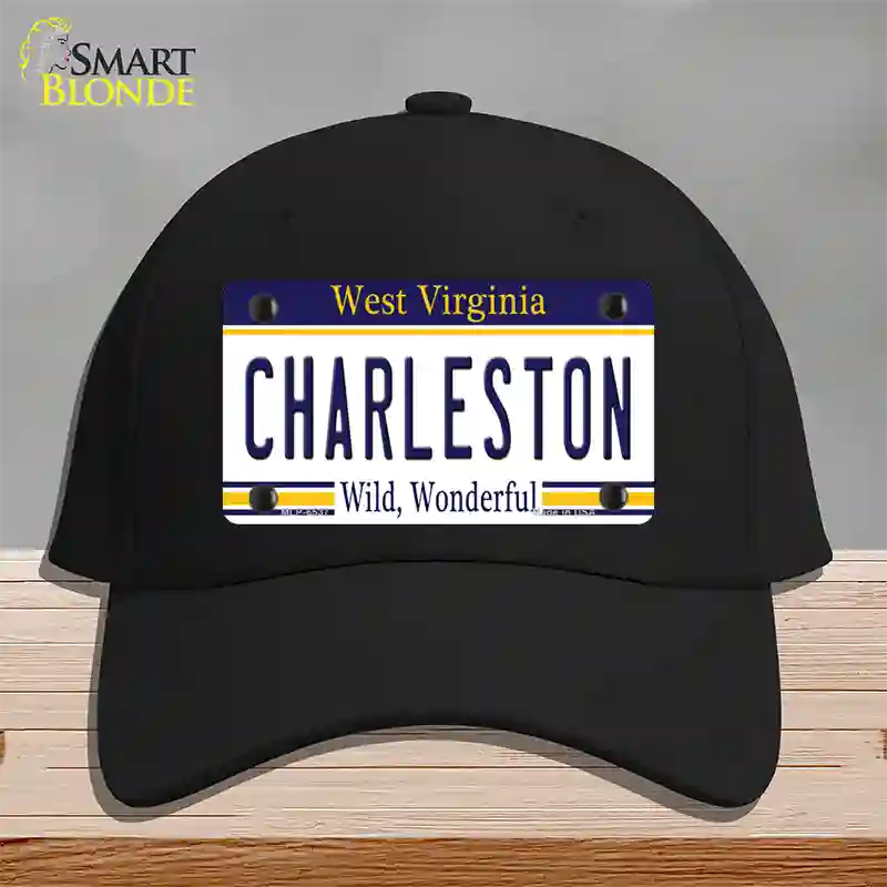 Charleston West Virginia Novelty License Plate Hat Cotton / Black