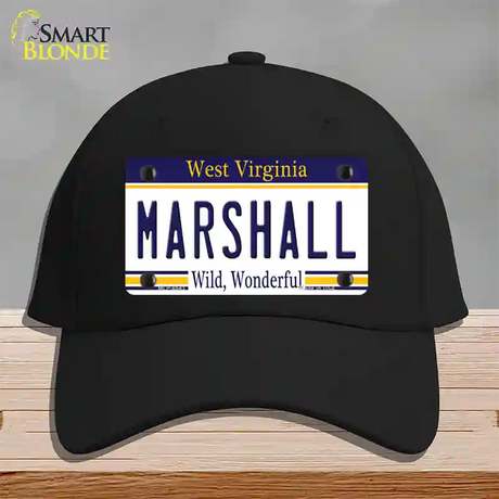 Marshall West Virginia Novelty License Plate Hat Cotton / Black