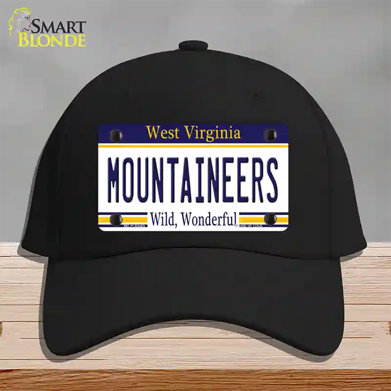 Mountaineers West Virginia Novelty License Plate Hat Cotton / Black