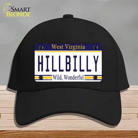 Hillbilly West Virginia Novelty License Plate Hat Cotton / Black