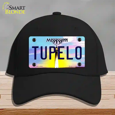 Tupelo Mississippi Novelty License Plate Hat Cotton / Black