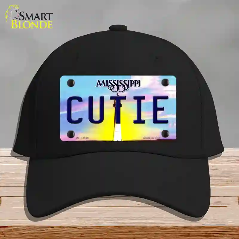 Cutie Mississippi Novelty License Plate Hat Cotton / Black