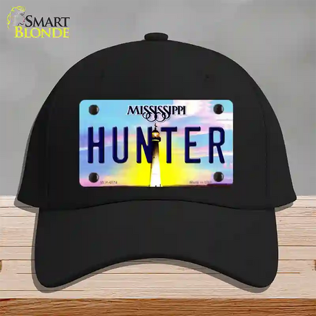 Hunter Mississippi Novelty License Plate Hat Cotton / Black