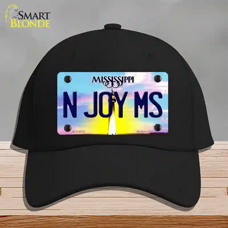 N Joy Mississippi Novelty License Plate Hat Cotton / Black