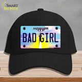 Bad Girl Mississippi Novelty License Plate Hat Cotton / Black