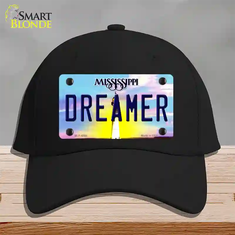 Dreamer Mississippi Novelty License Plate Hat Cotton / Black