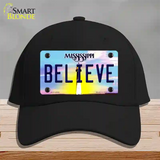 Believe Mississippi Novelty License Plate Hat Cotton / Black