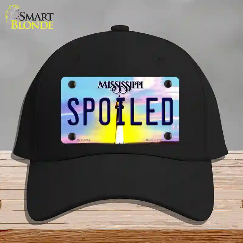 Spoiled Mississippi Novelty License Plate Hat Cotton / Black