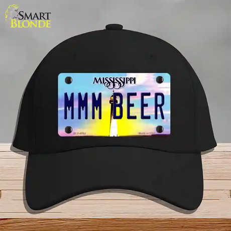 MMM Beer Mississippi Novelty License Plate Hat Cotton / Black