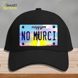 No Murci Mississippi Novelty License Plate Hat Cotton / Black