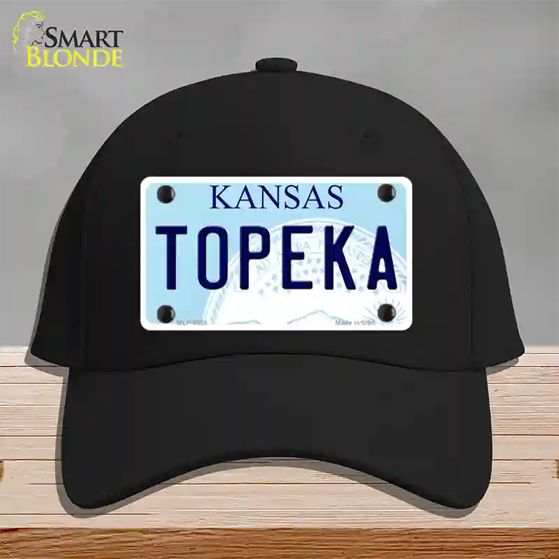 Topeka Kansas Novelty License Plate Hat Cotton / Black