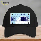 Red Gorge Kansas Novelty License Plate Hat Cotton / Black