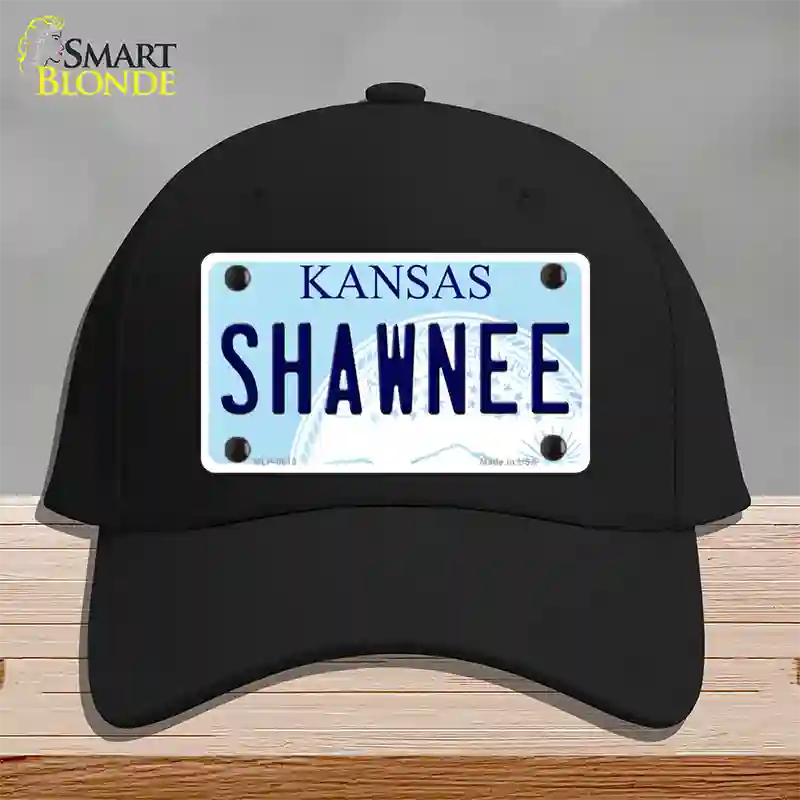 Shawnee Kansas Novelty License Plate Hat Cotton / Black