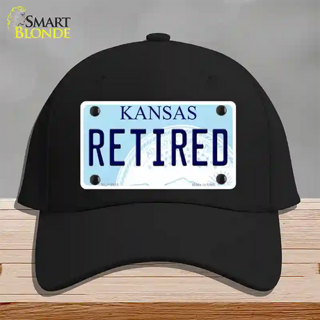 Retired Kansas Novelty License Plate Hat Cotton / Black