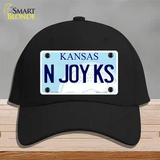 N Joy Kansas Novelty License Plate Hat Cotton / Black