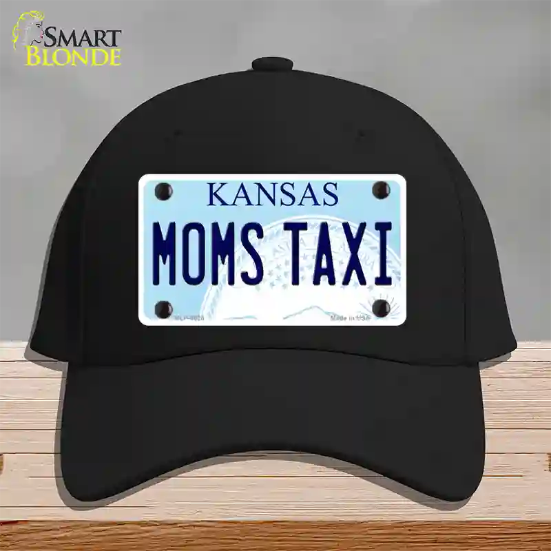 Moms Taxi Kansas Novelty License Plate Hat Cotton / Black