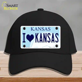 I Love Kansas Novelty License Plate Hat Cotton / Black