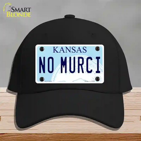 No Murci Kansas Novelty License Plate Hat Cotton / Black