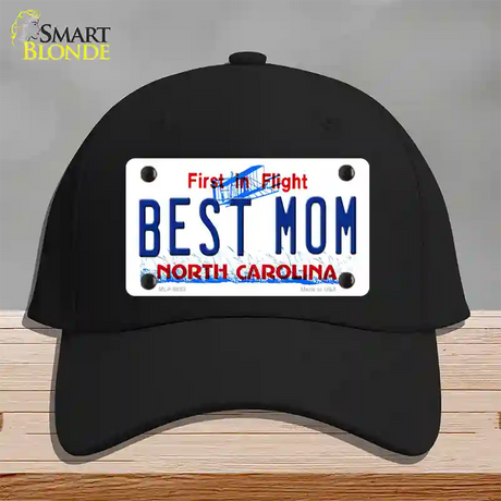 Best Mom North Carolina Novelty License Plate Hat Cotton / Black