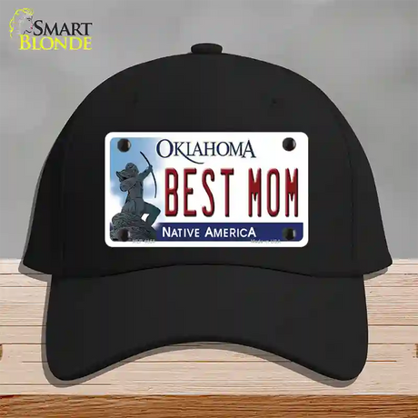 Best Mom Oklahoma Novelty License Plate Hat Cotton / Black