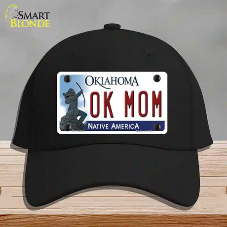 Ok Mom Oklahoma Novelty License Plate Hat Cotton / Black