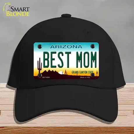 Best Mom Arizona Novelty License Plate Hat Cotton / Black