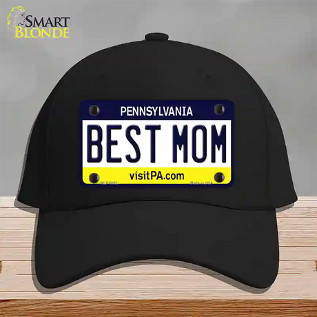 Best Mom Pennsylvania State Novelty License Plate Hat Cotton / Black