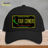 Four Corners Black New Mexico Novelty License Plate Hat Cotton / Black