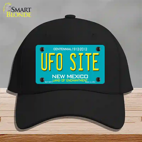 UFO Site New Mexico Novelty License Plate Hat Cotton / Black