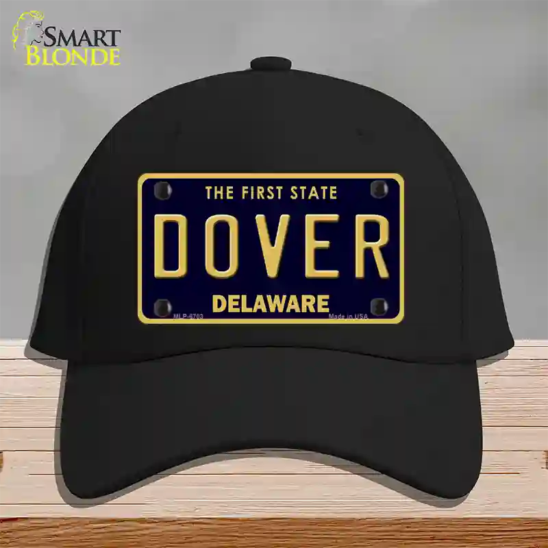 Dover Delaware Novelty License Plate Hat Cotton / Black