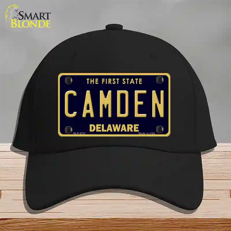 Camden Delaware Novelty License Plate Hat Cotton / Black