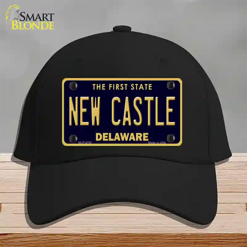 New Castle Delaware Novelty License Plate Hat Cotton / Black