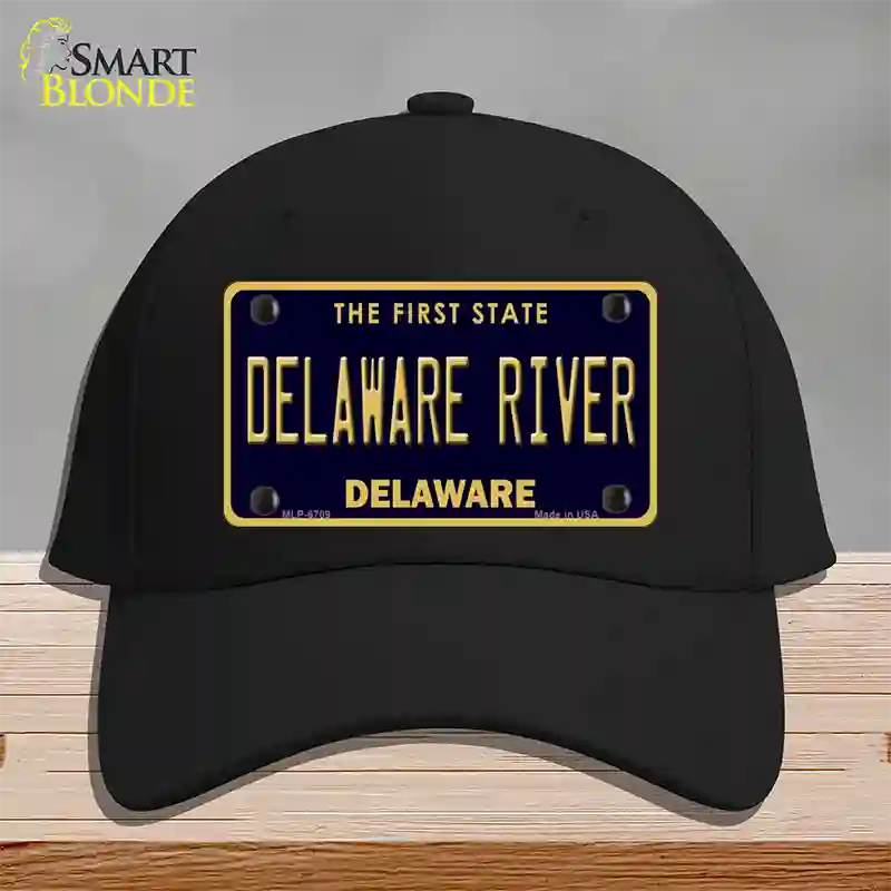 Delaware River Delaware Novelty License Plate Hat Cotton / Black