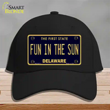 Fun In The Sun Delaware Novelty License Plate Hat Cotton / Black