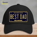 Best Dad Delaware Novelty License Plate Hat Cotton / Black