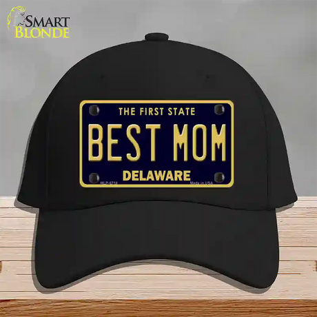 Best Mom Delaware Novelty License Plate Hat Cotton / Black