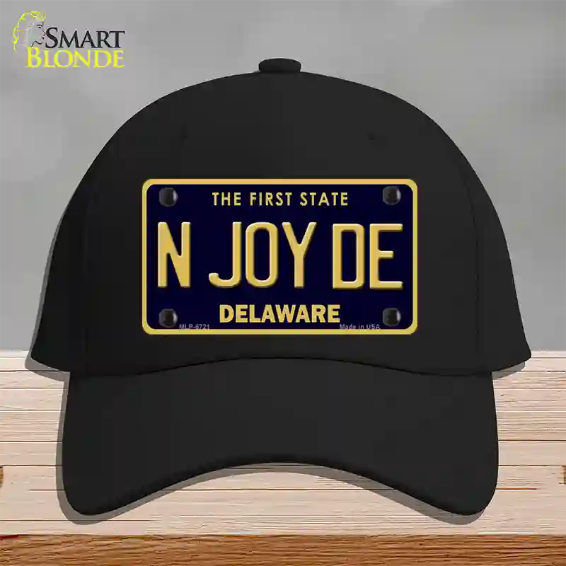 N Joy De Delaware Novelty License Plate Hat Cotton / Black