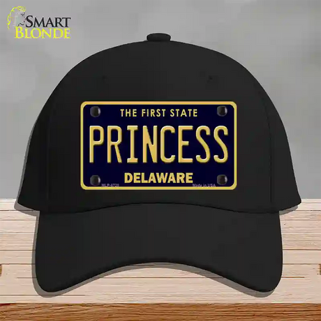 Princess Delaware Novelty License Plate Hat Cotton / Black