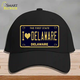 I Love Delaware Novelty License Plate Hat Cotton / Black