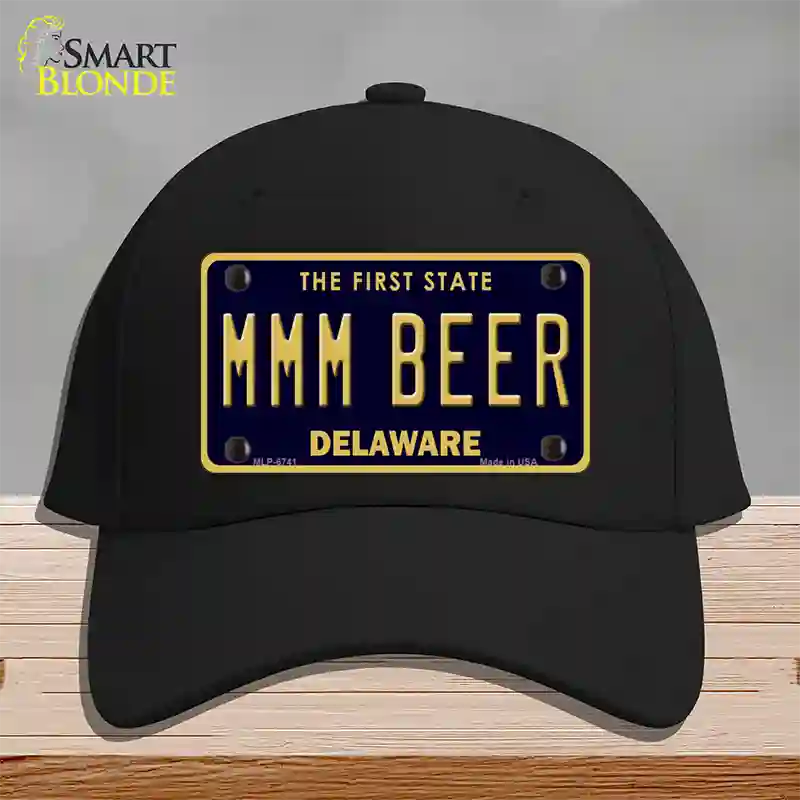 MMM Beer Delaware Novelty License Plate Hat Cotton / Black