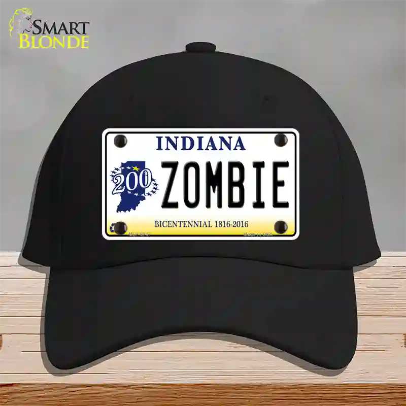 Zombie Indiana Novelty License Plate Hat Cotton / Black