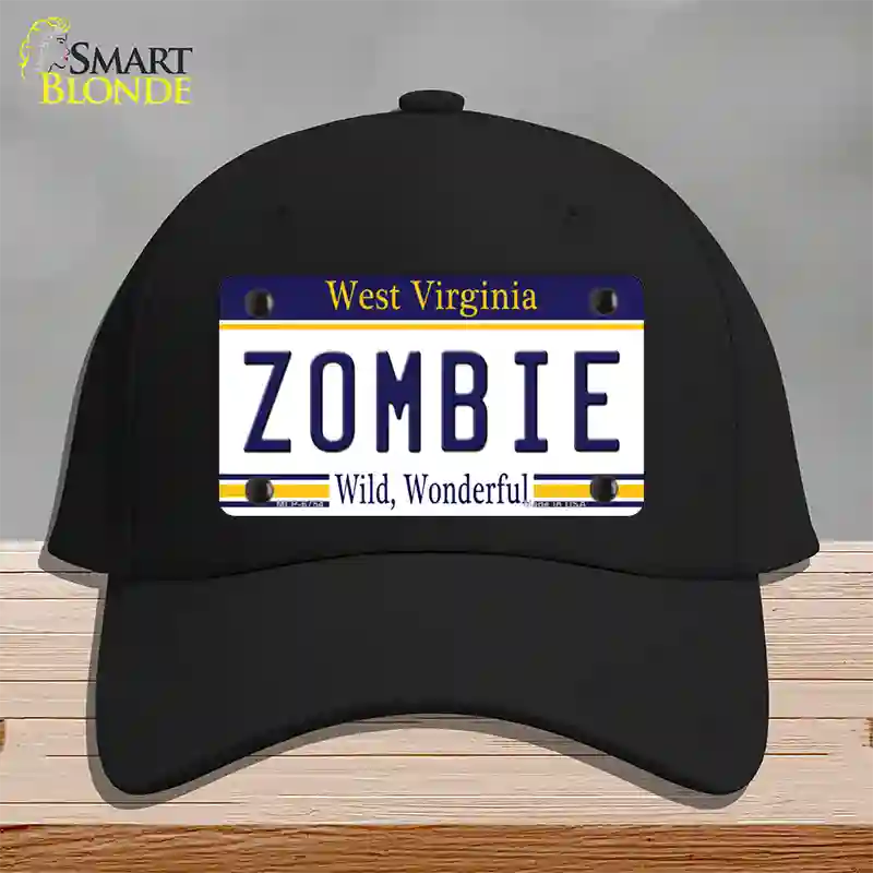 Zombie West Virginia Novelty License Plate Hat Cotton / Black