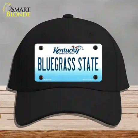 Bluegrass State Kentucky Novelty License Plate Hat Cotton / Black