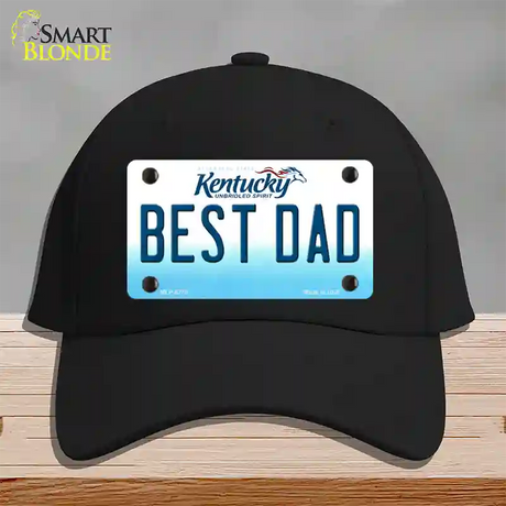 Best Dad Kentucky Novelty License Plate Hat Cotton / Black