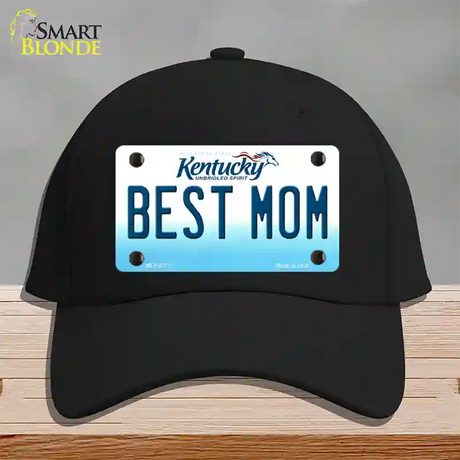 Best Mom Kentucky Novelty License Plate Hat Cotton / Black