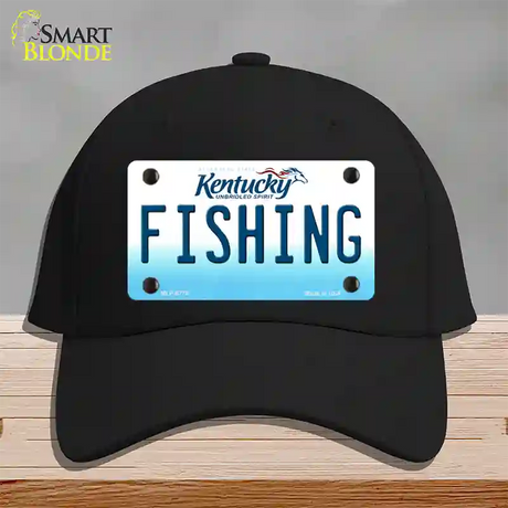 Fishing Kentucky Novelty License Plate Hat Cotton / Black