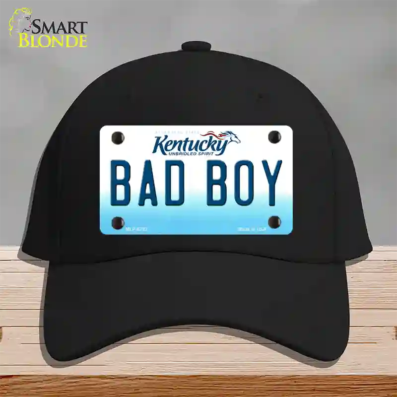 Bad Boy Kentucky Novelty License Plate Hat Cotton / Black