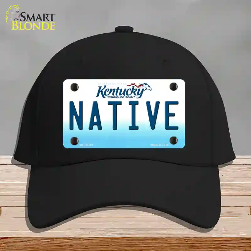 Native Kentucky Novelty License Plate Hat Cotton / Black