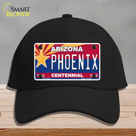 Arizona Centennial Phoenix Novelty License Plate Hat Cotton / Black