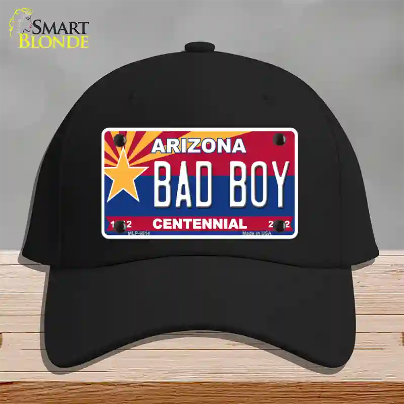 Arizona Centennial Bad Boy Novelty License Plate Hat Cotton / Black